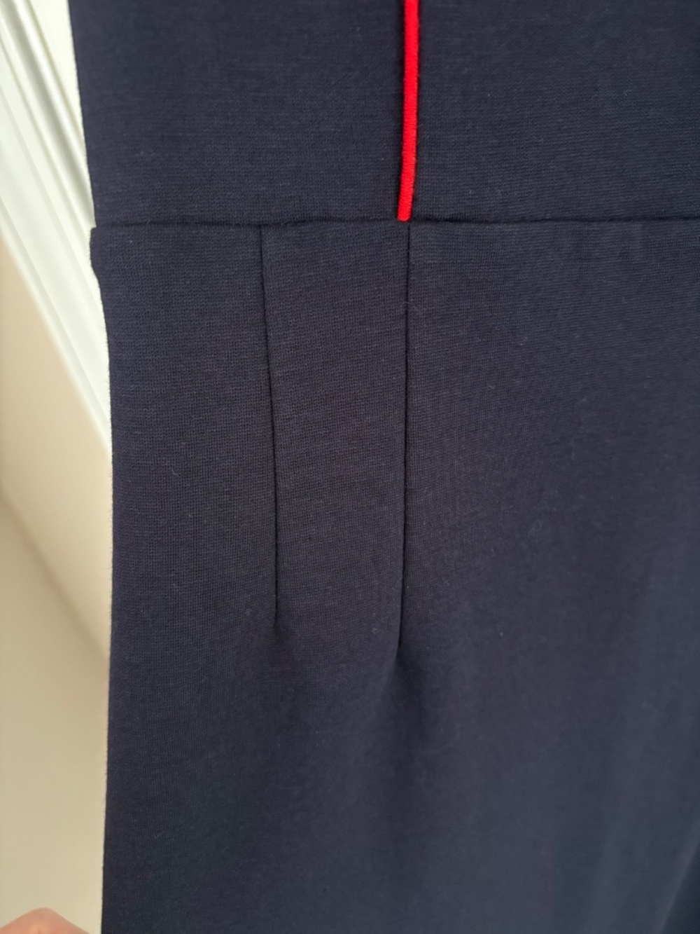 Boden Dress Navy Blue Fitted Short Sleeve Sheath Size 4 - Picture 4 of 16
